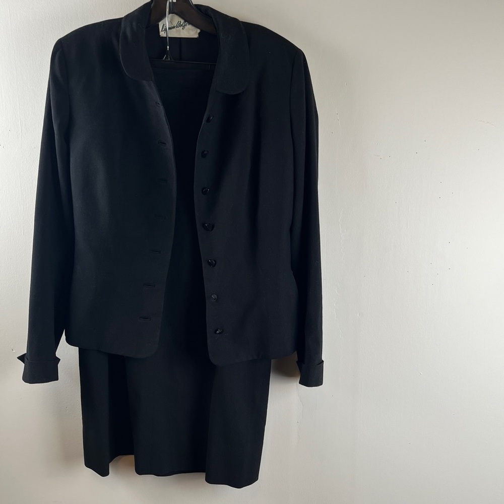 Vintage 60s Black Lipman Wool Suit Set